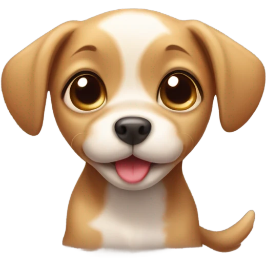 cute puppy drooling emoji