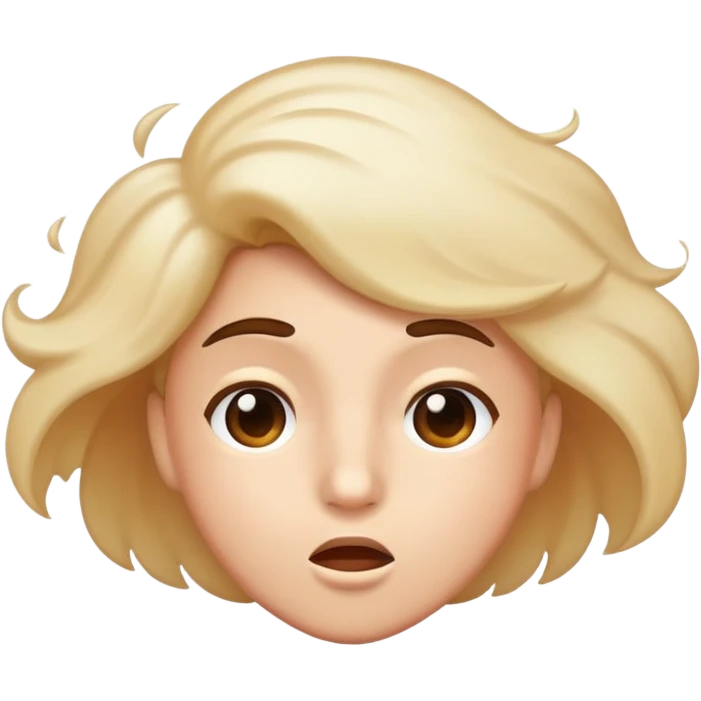 Face blowing air up emoji