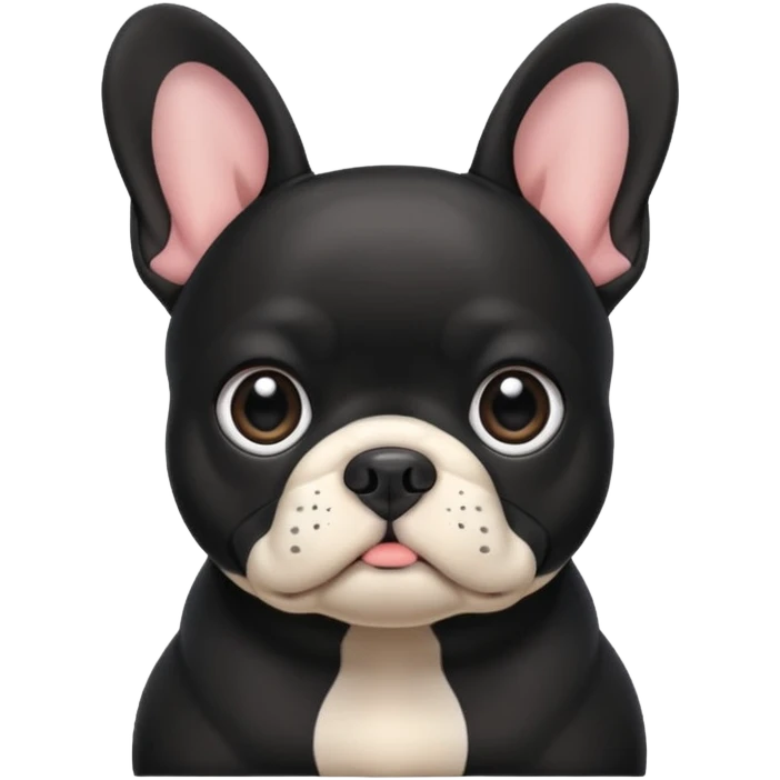 Frenchie dog all black  emoji