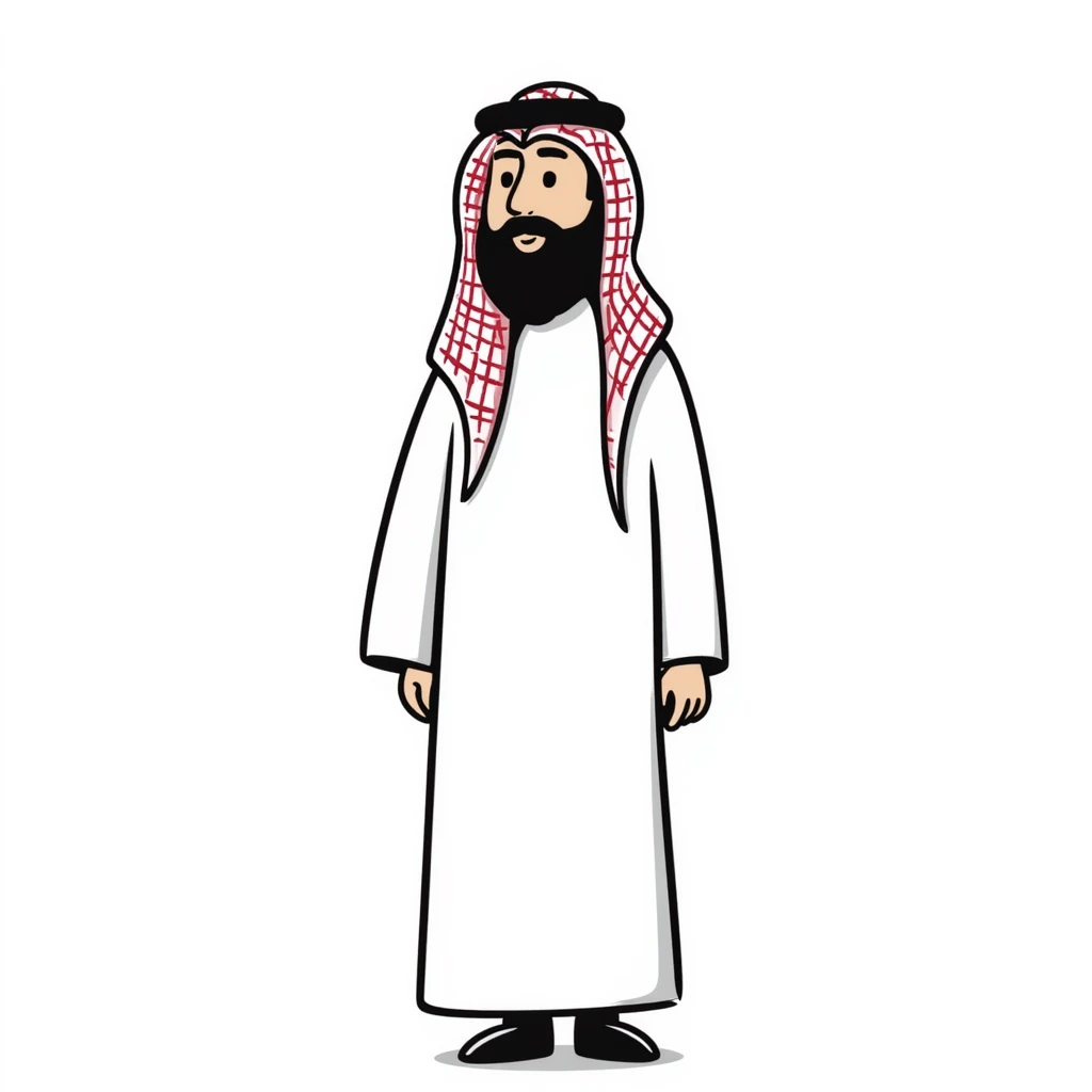 Saudi man wearing traditional clothing emoji