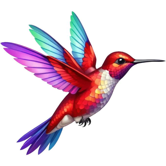 Red hummingbird emoji