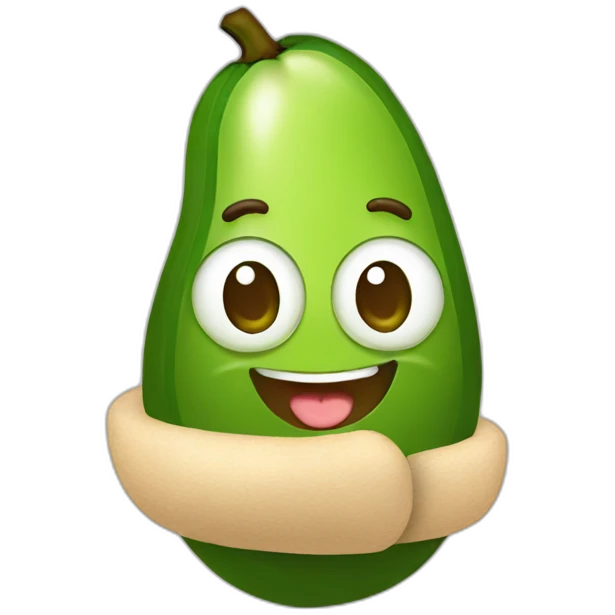 cute avocado with thumbs up emoji