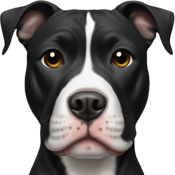black pit bull with white on its nose emoji