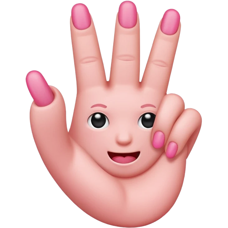 Pink middle finger  emoji