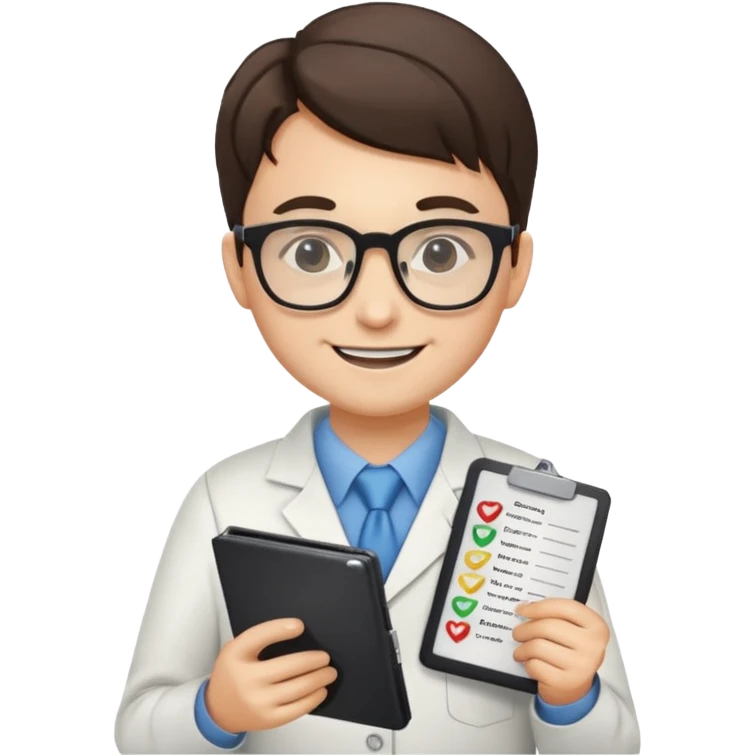 system administrator with a server and a checklist emoji emoji