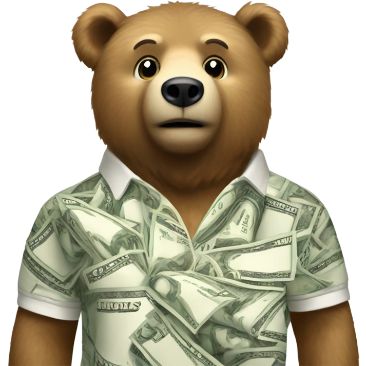 ralph lauren girl as bear with money  emoji
