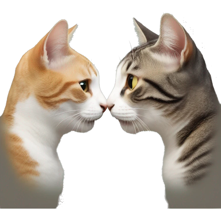 two cat kiss emoji