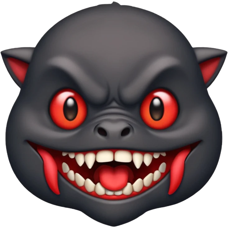 Can you create a cute / chibi emoji and some ravenous or evil cute emojis for ravenous fiend in shadow slave? Here is an image of the fiend for a baseline: https://shadowslave.fandom.com/wiki/Ravenous_Fiend?file=LittleScavybyjust_a_koifish.jpg focus on what the existing art looks like as a baseline emoji