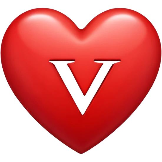 Heart with the letter y inside  emoji