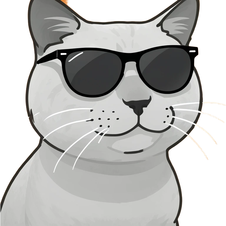 Cat with sunglasses emoji