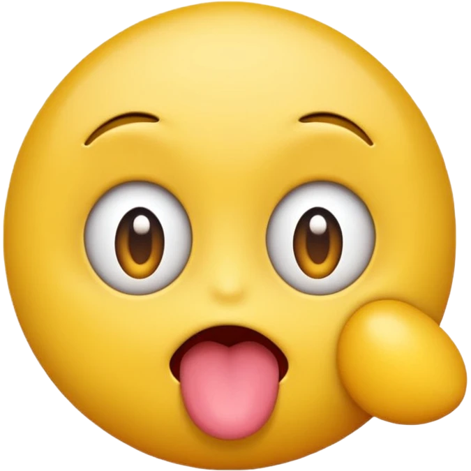 Eye rolling emoji but the tongue sticking out for the mouth emoji