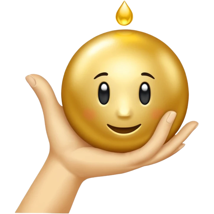 Eine goldene, geballte Hand die den Daumen nach oben streckt emoji