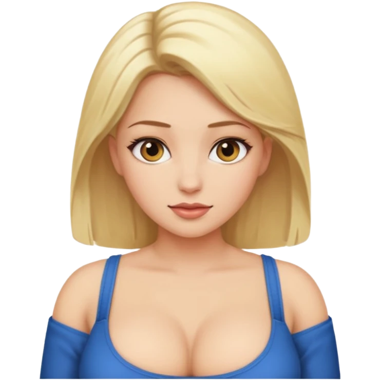 Naked woman with big blonde tits emoji