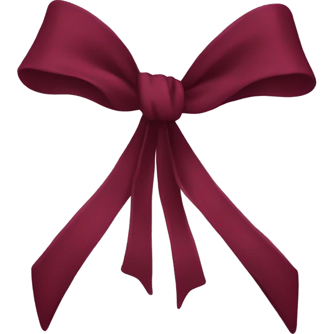 burgundy bow emoji