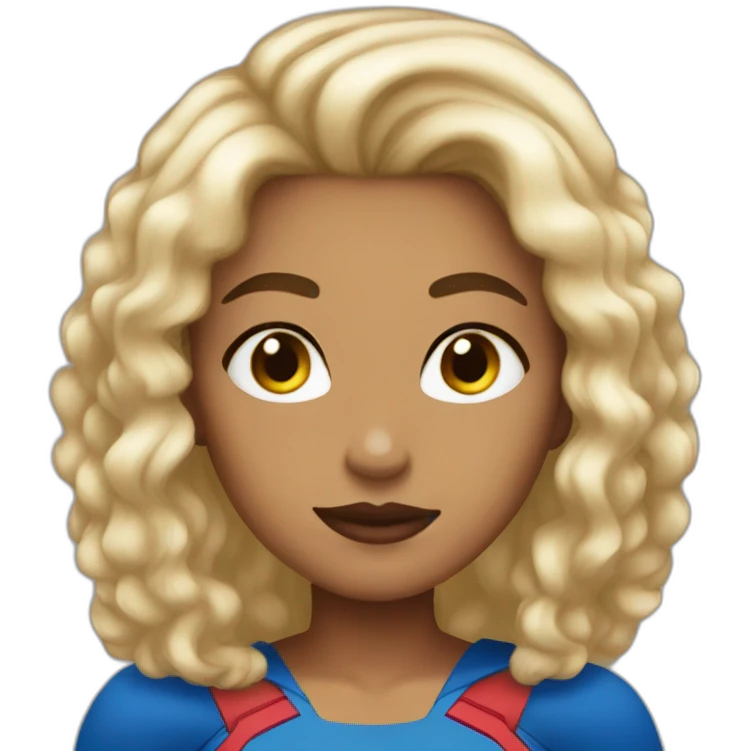 Superwoman light skin darle hair emoji