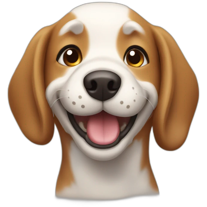 a happy dog emoji