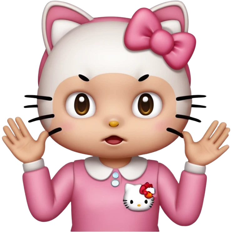 hello kitty getting slapped emoji