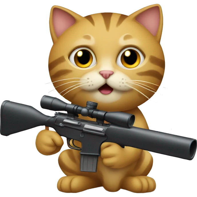 Cat with a sniper  emoji