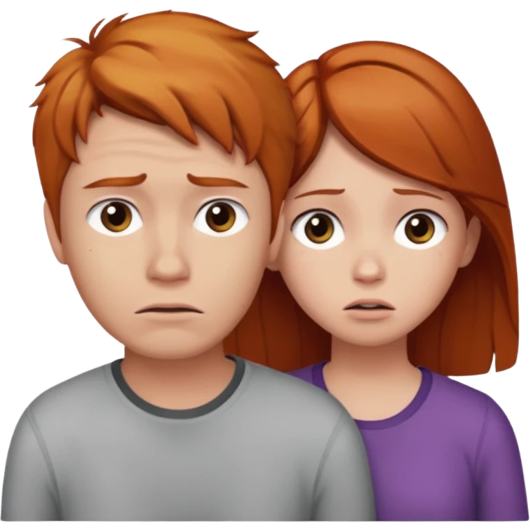 guy with ginger hair leaves girl with brown hair alone emoji