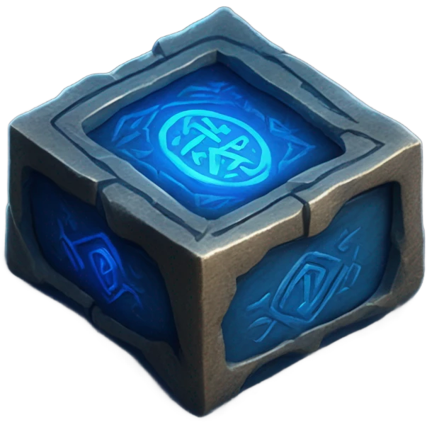 Dwarven Deep blue magic runic ingot emoji