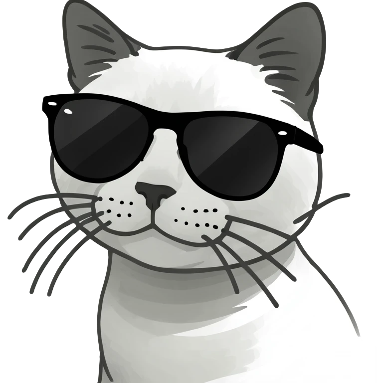 Cat with sunglasses emoji