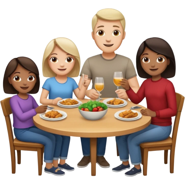 family having dinner emoji