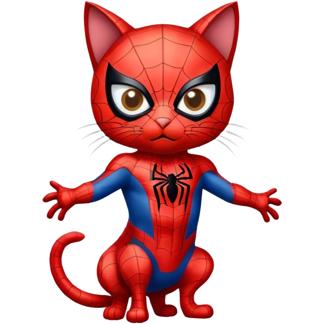 cat being spider man emoji