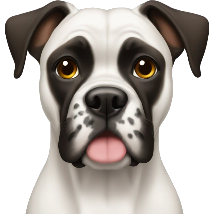 Black muzzle boxer dog emoji