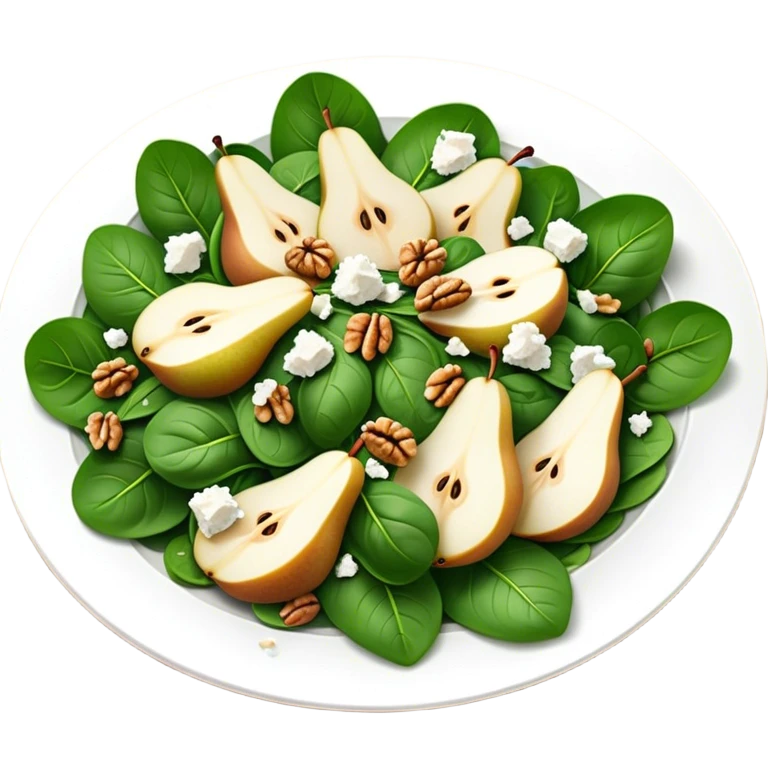 Pear spinach salad emoji