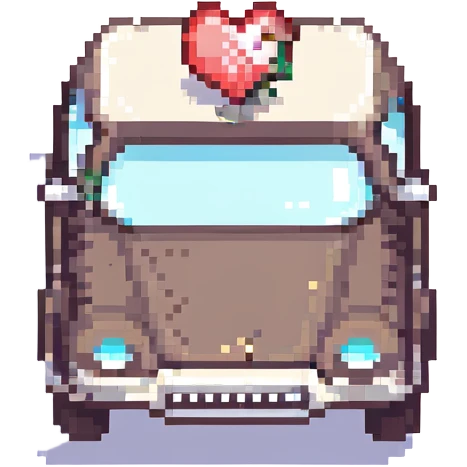 a car with a heart emoji