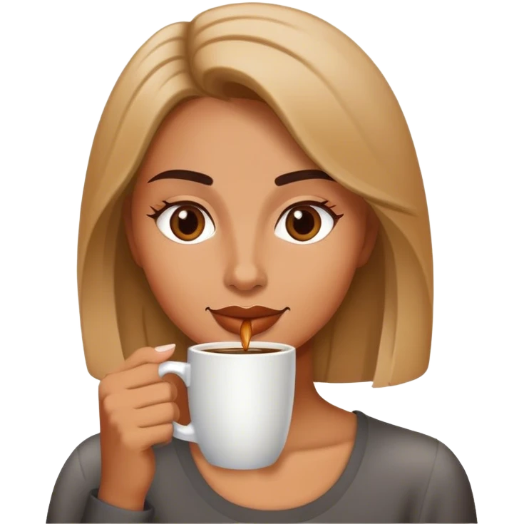 Woman who drinks Coffee emoji