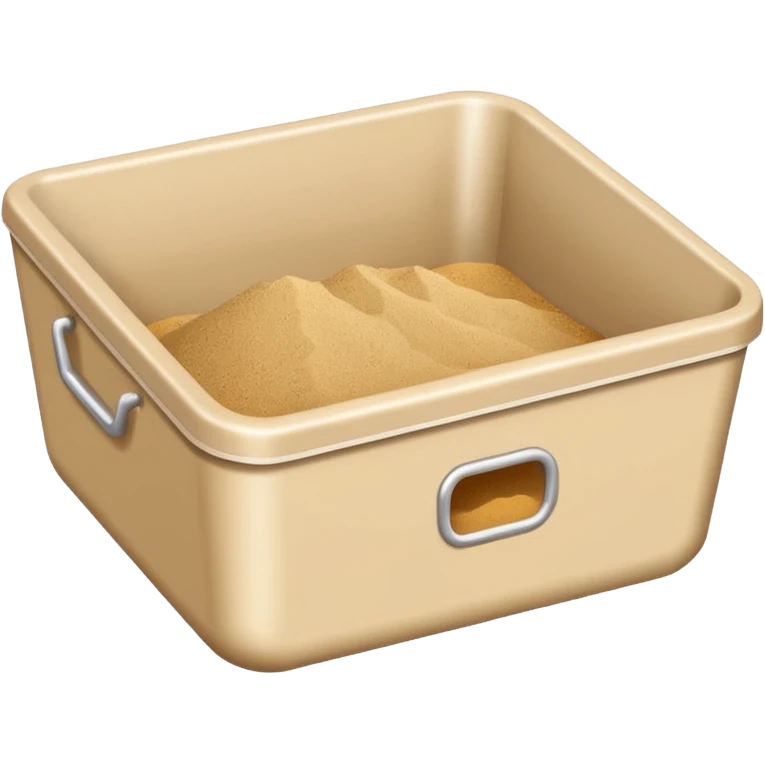 cat litter box with sand emoji