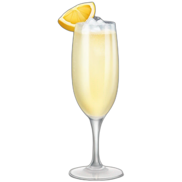 Sgroppino drink in a champagne glass emoji