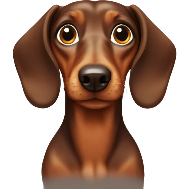 brown dachshund emoji