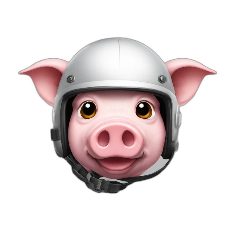 pig in the helmet with letter z on it emoji