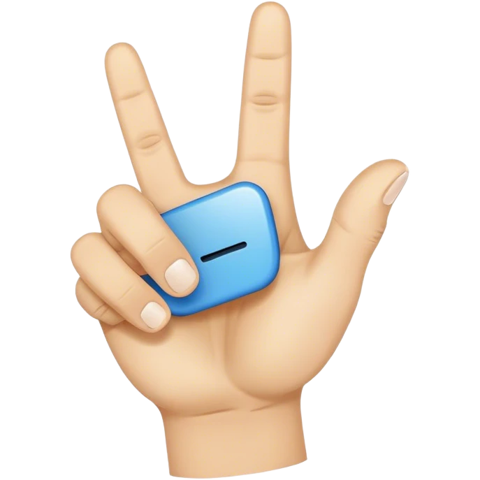 blue thumb up with 5 fingers in total emoji