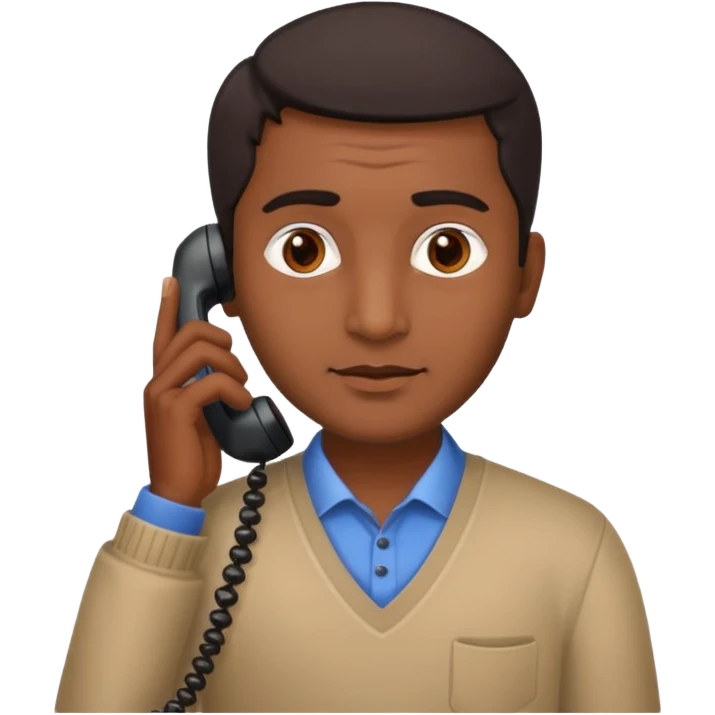 indian man on the phone emoji