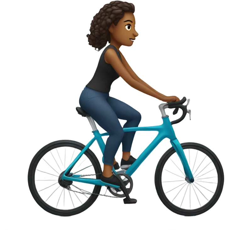 woman on spinning bike emoji