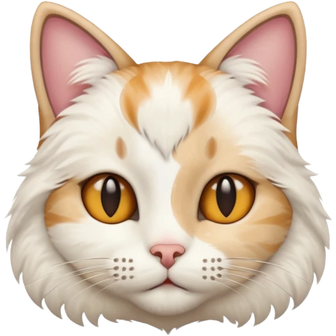 گربه ای که نصف سورتش سفیده emoji