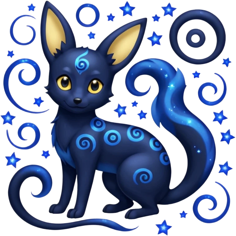Dark-Deep-Cobalt-Blue Aural Spiritual Nebulae Starry Sparkly Swirly-patterned Star-patterned Umbreon-spirit emoji