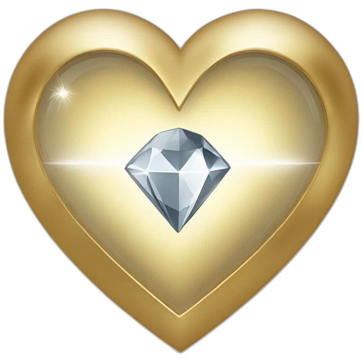 gold #c5b792 heart with a diamond emoji