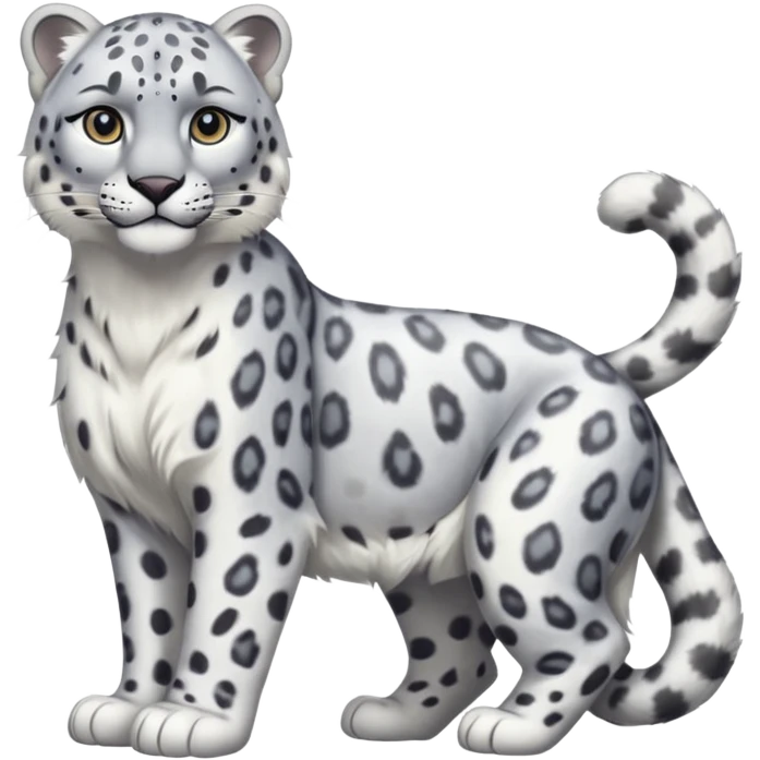  Snow leopard-whole body emoji