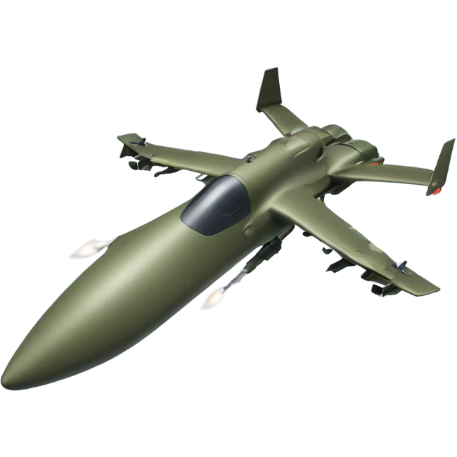 explosive military drone with missile emoji