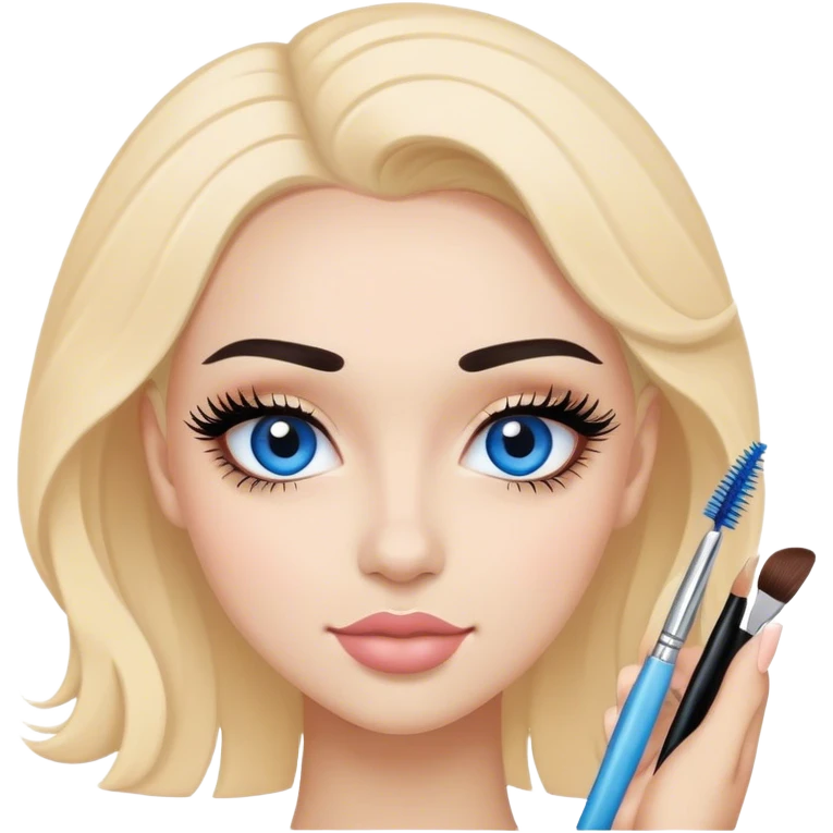 eyebrow and eyelash artist, with a favorite color of blue, loves cosmetics and photography emoji