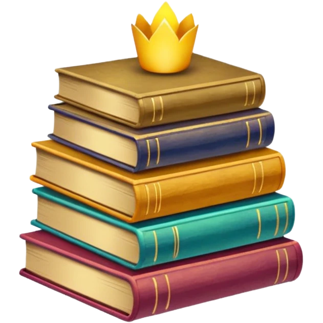 colofull books, golden glow emoji