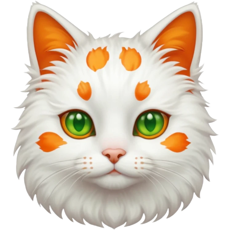 gato blanco con manchas naranjas aesthetic emoji