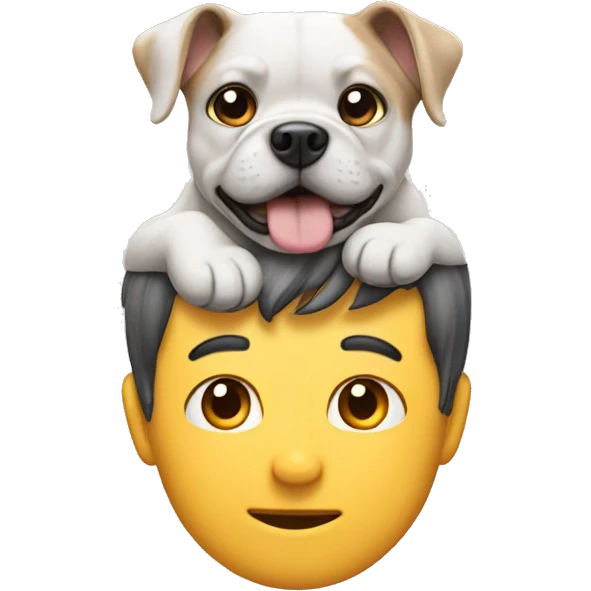 calm emoji face getting pet on the head emoji