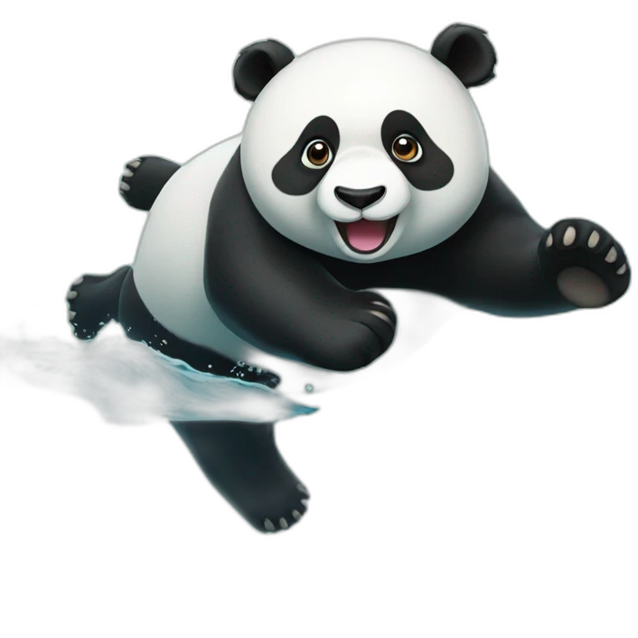 panda diving emoji