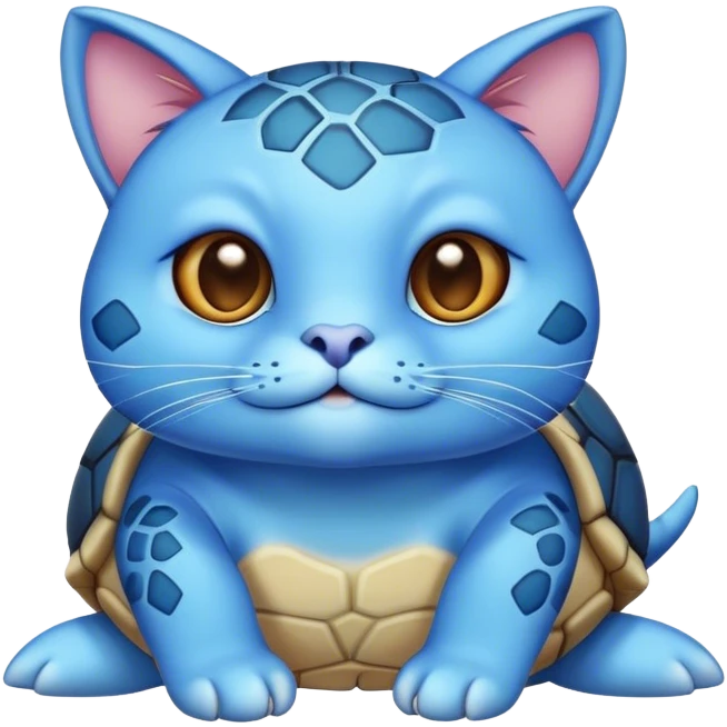 Blue turtle cat emoji