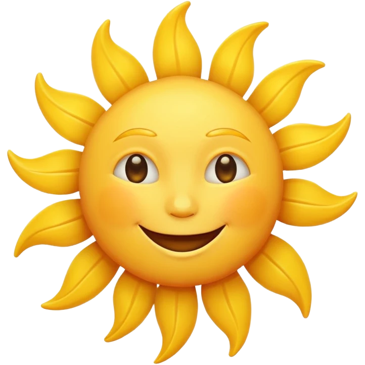 smiling sun emoji, simple and cheerful emoji